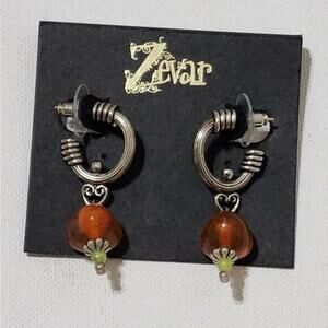 TRESKA beaded dangle chandelier earrings